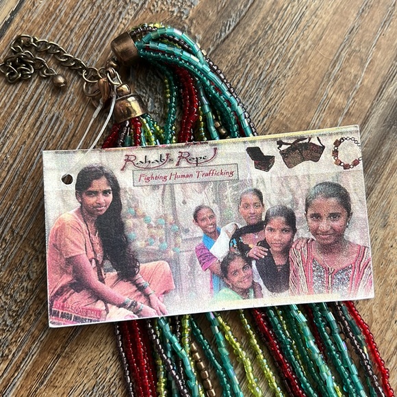 Rahab’s Rope 17 Strand Beaded Necklace - Picture 4 of 8